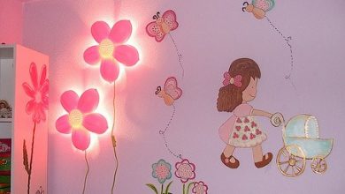 flower lighting kids room wall decor ideas Fantastic Designs Of Lighting And Lamps For Kids' Rooms - 29