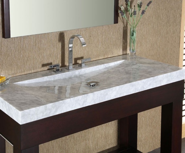 rectangular stone bathroom sink