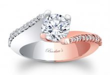 7928ltw white and rose gold engagement ring1 Top 70 Dazzling & Breathtaking Rose Gold Engagement Rings - 155