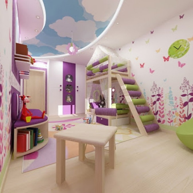 36 Magnificent & Dazzling Ceiling Design Ideas For Kids