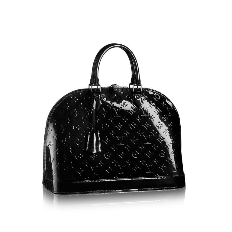 louis vuitton black shiny purse