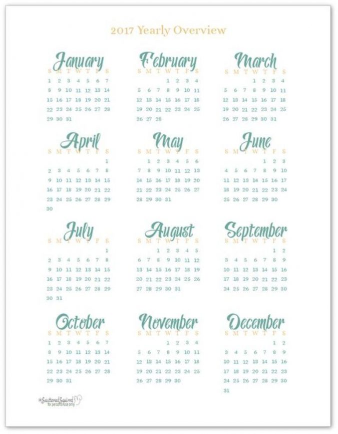 2017 calendar by week number
