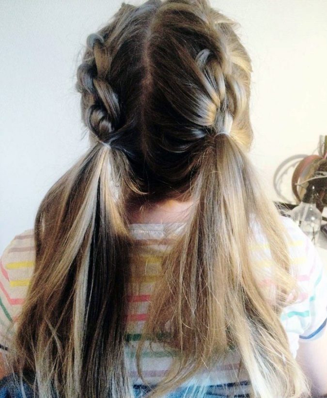 5 Easy TWO BRAID Hairstyles For School Teenagers & Little Baby Girls #Braid  #Hairstyle - YouTube
