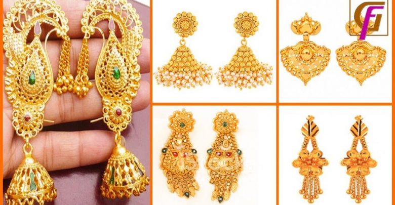 Top 10 Latest Gold Earrings Designs | Pouted.com