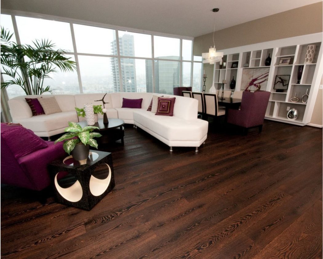 modern living room wood flooring