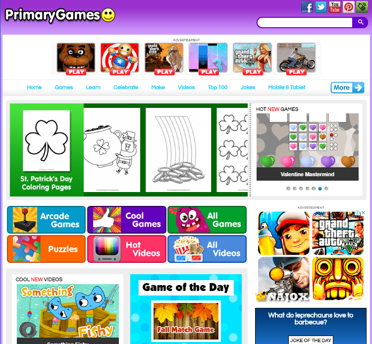 classroom game websites
