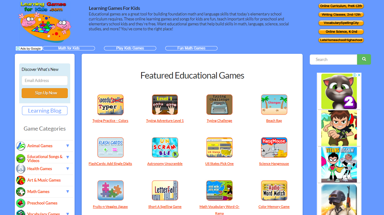 interactive websites for learning