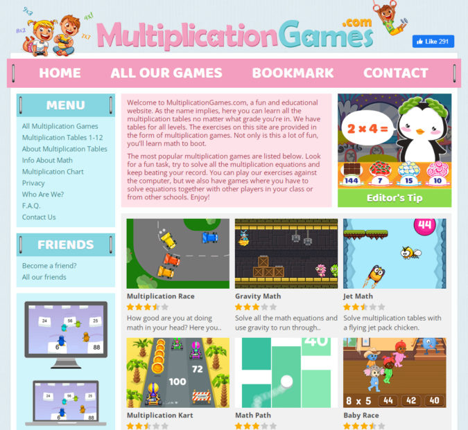 multiplication practice websites free