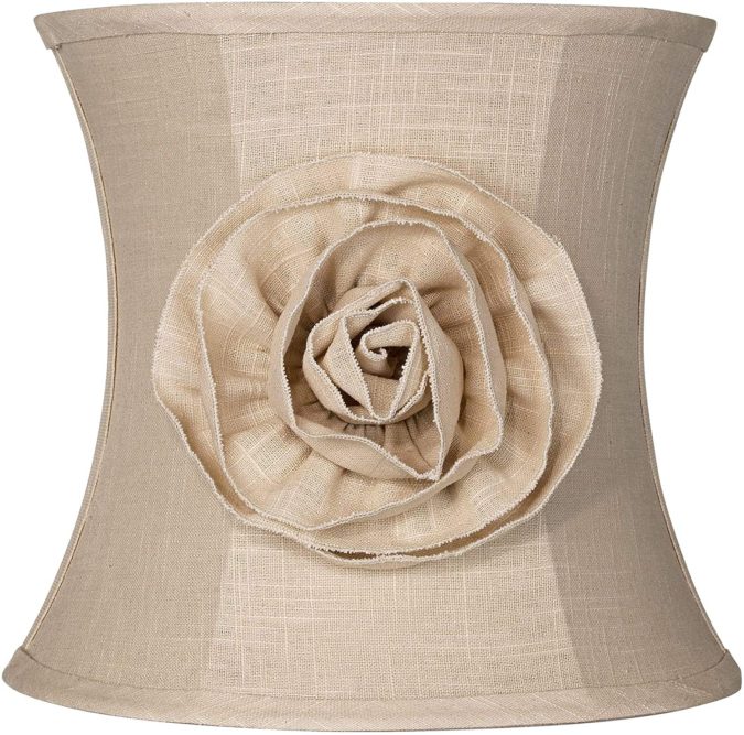 Almond Linen with Flower Lamp Shade. 10 Unique & Wonderful Lampshade Ideas - 12