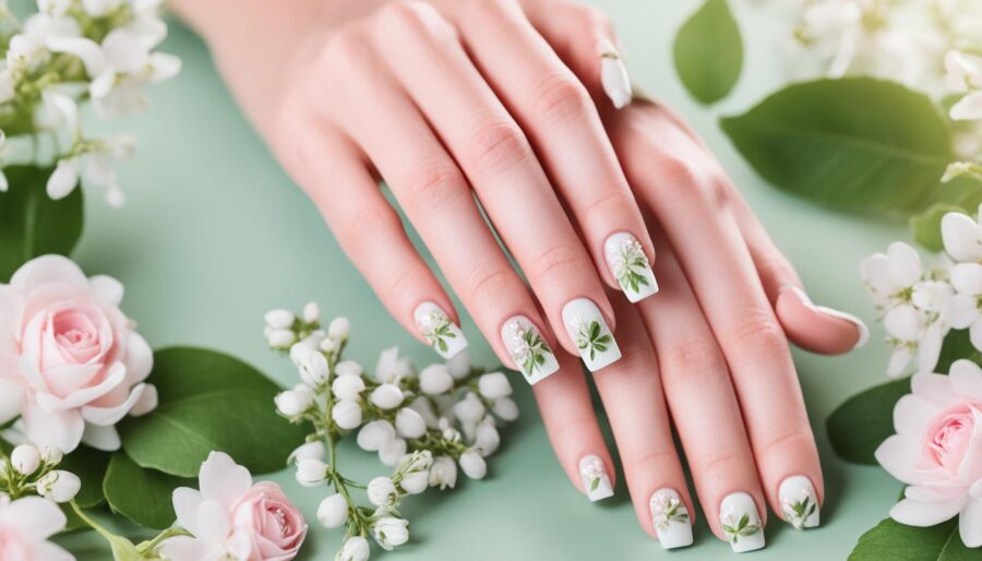 floral nail art spring