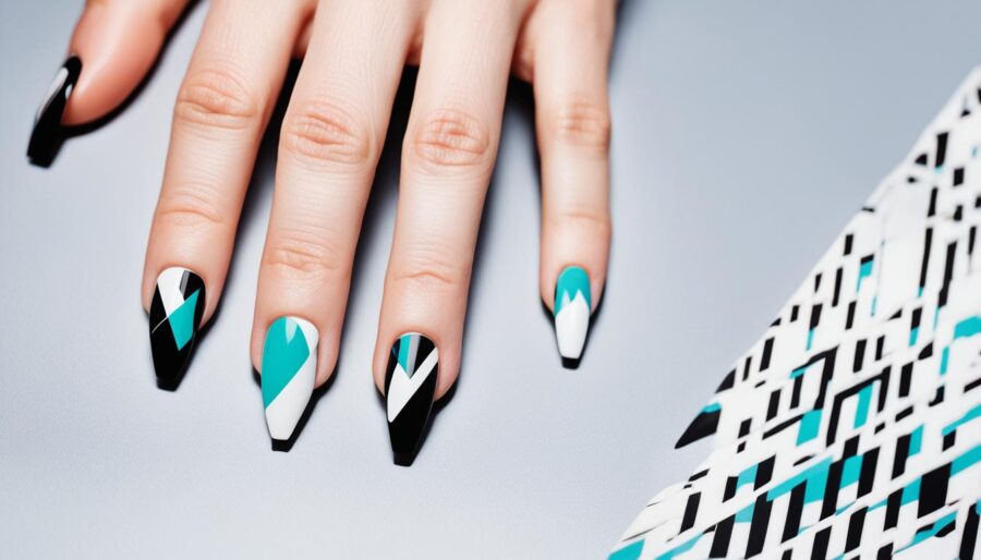 geometric nail patterns spring