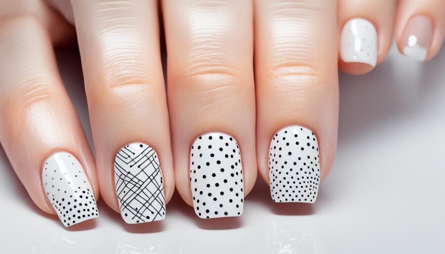 minimalist nail art dots