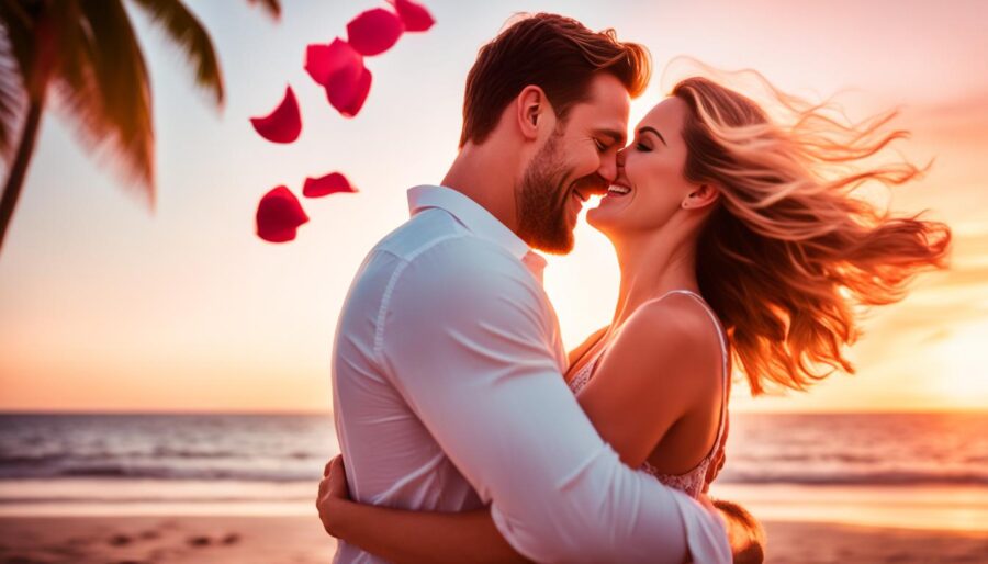 beach proposal celebration