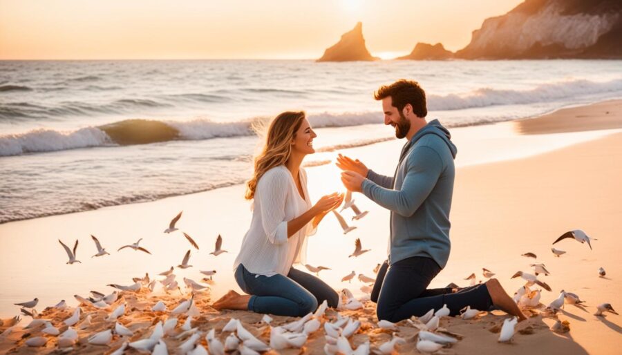 beach proposal photos