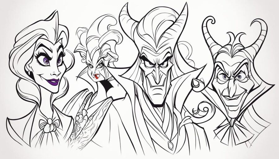 disney villain sketches