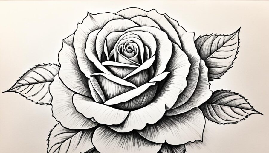 drawing roses