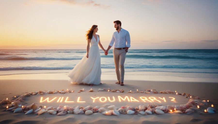 personalized beach proposal