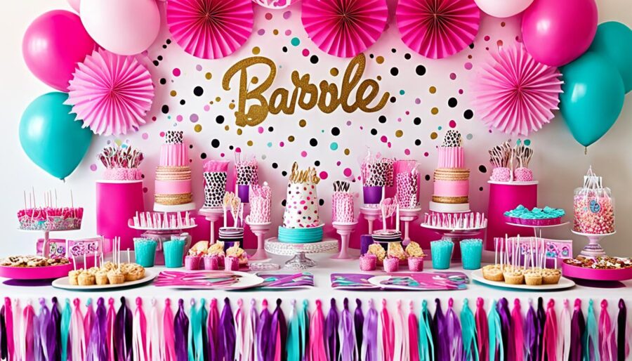 Barbie party theme and color palette