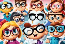 Cartoon Characters with Glasses