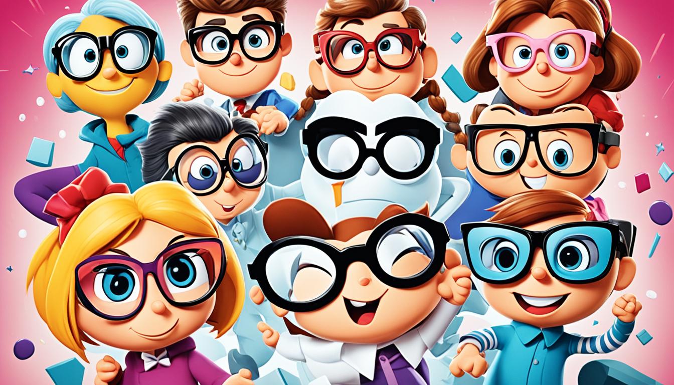 Cartoon Characters with Glasses