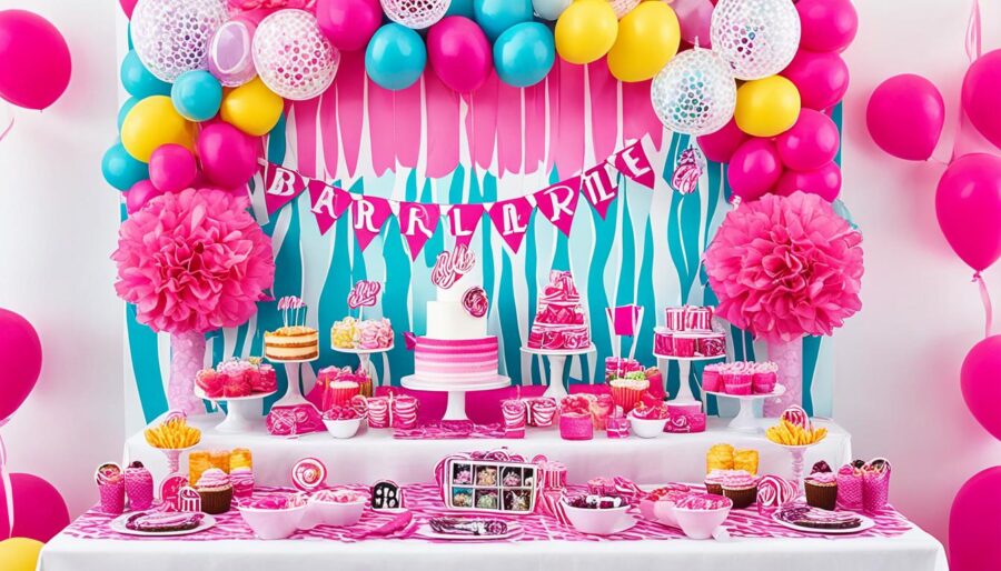 DIY Barbie party decorations