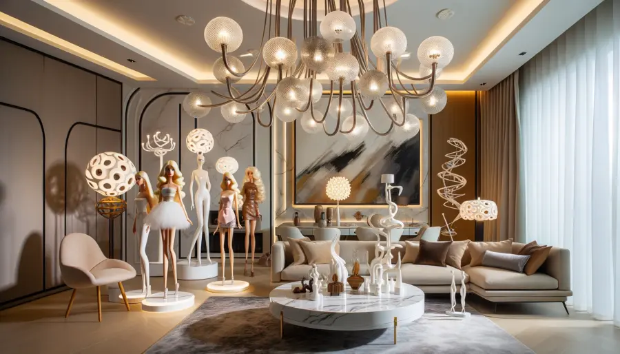 Sculptural Lighting Fixtures Top 10 Barbiecore Interior Design Trends in 2024 - 3 Barbiecore Interior Design Trends