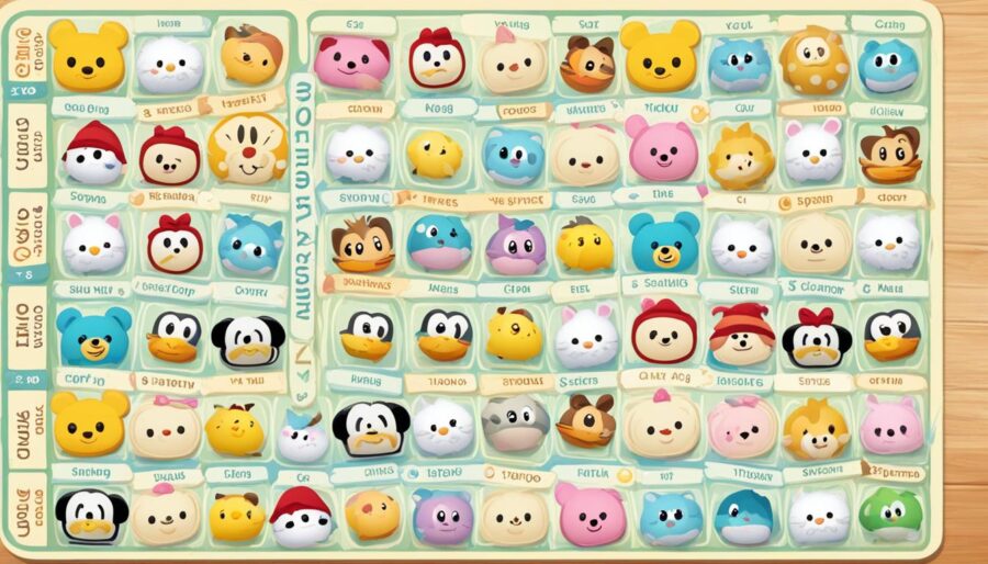 Tsum Tsum Bingo Card 9 Missions