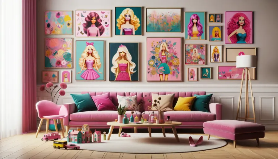 Whimsical Wall Art Top 10 Barbiecore Interior Design Trends in 2024 - 4 Barbiecore Interior Design Trends