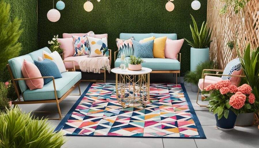 barbiecore outdoor rugs