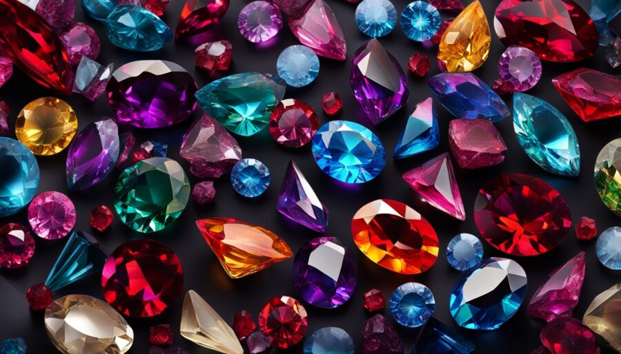 bold and colorful gemstones