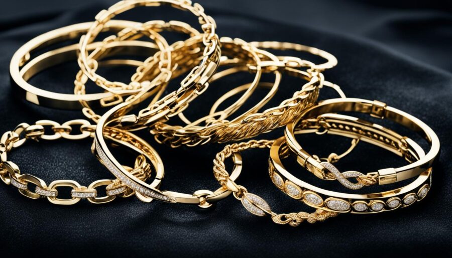 gold link bracelets