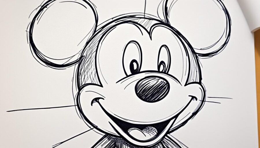 step by step mickey mouse drawing instructions