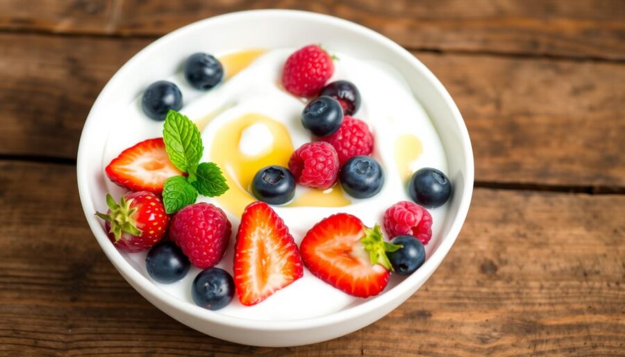 Greek yogurt with berries