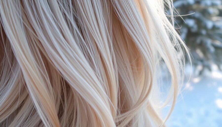 frosted blonde hair