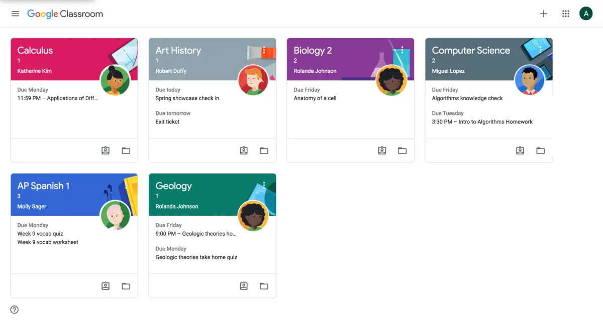 Google Classroom home "Google Classroom: Essential App and Resources for Teachers - 10