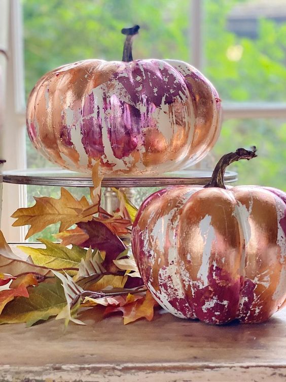 Metallic Pumpkins Top 10 Easy Pumpkin Painting Ideas: Creative Ways to Decorate - 6