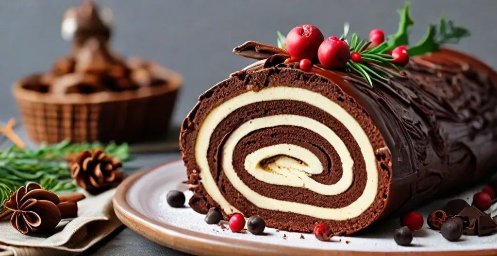 Yule Log Cake Buche de Noel Top 7 Favorite Christmas Dishes 2025: Holiday Comfort Foods - 7