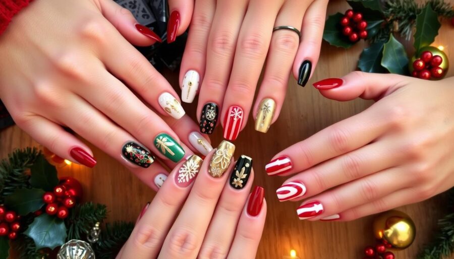 christmas nail art