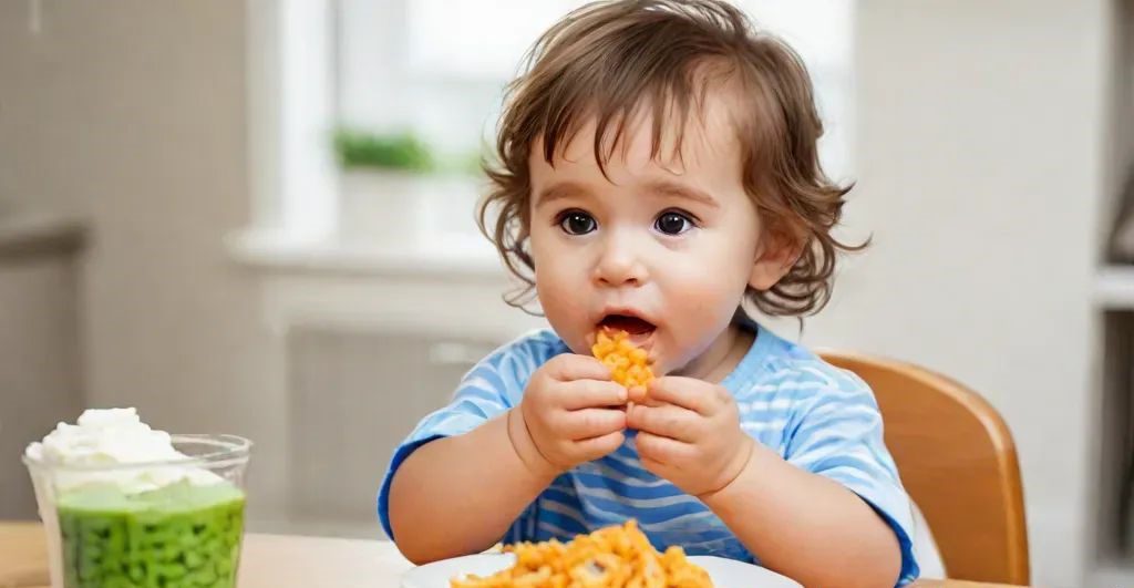 Toddler eating "Top Nutrition Tips for Toddlers: Essential Foods for Growth" - 1