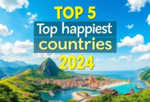 Top five happiest countries in 2024